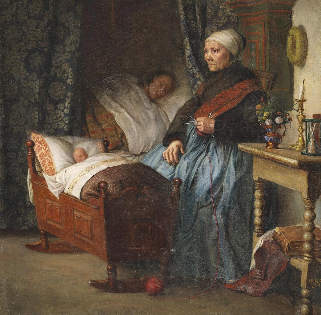 Kristian Zahrtmann - 118, Un reparto maternità. Interno di Amager, 1867